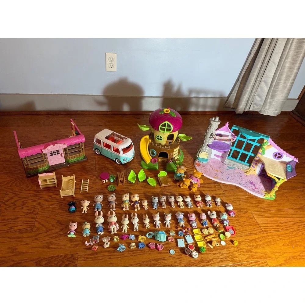 Sylvanian Families Lot - 30+ Critters, 3 Structures, 1 Van 20+ Accessories EUC